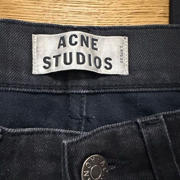 Acne studios ace cash black raw hem jeans 28 - Picture 3 of 10